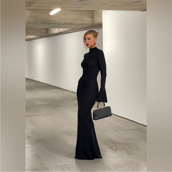 House of CB‎ Sancha Black Knit Maxi Dress NWOT size XL - Picture 3 of 13